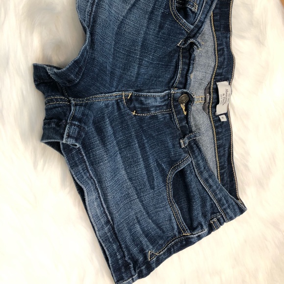 Dark Wash Stretch Denim Shorts - Picture 3 of 4